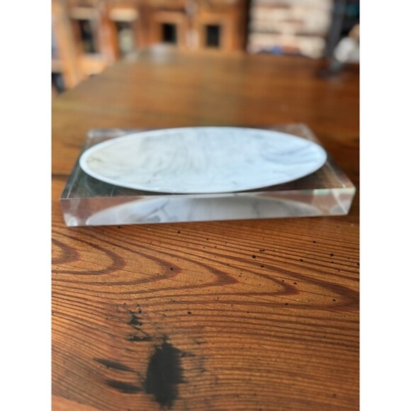 Kassatex Ducale Tray Acrylic And Resin Modern Soap Dish Jewelry Trinket Heavy - Picture 3 of 16